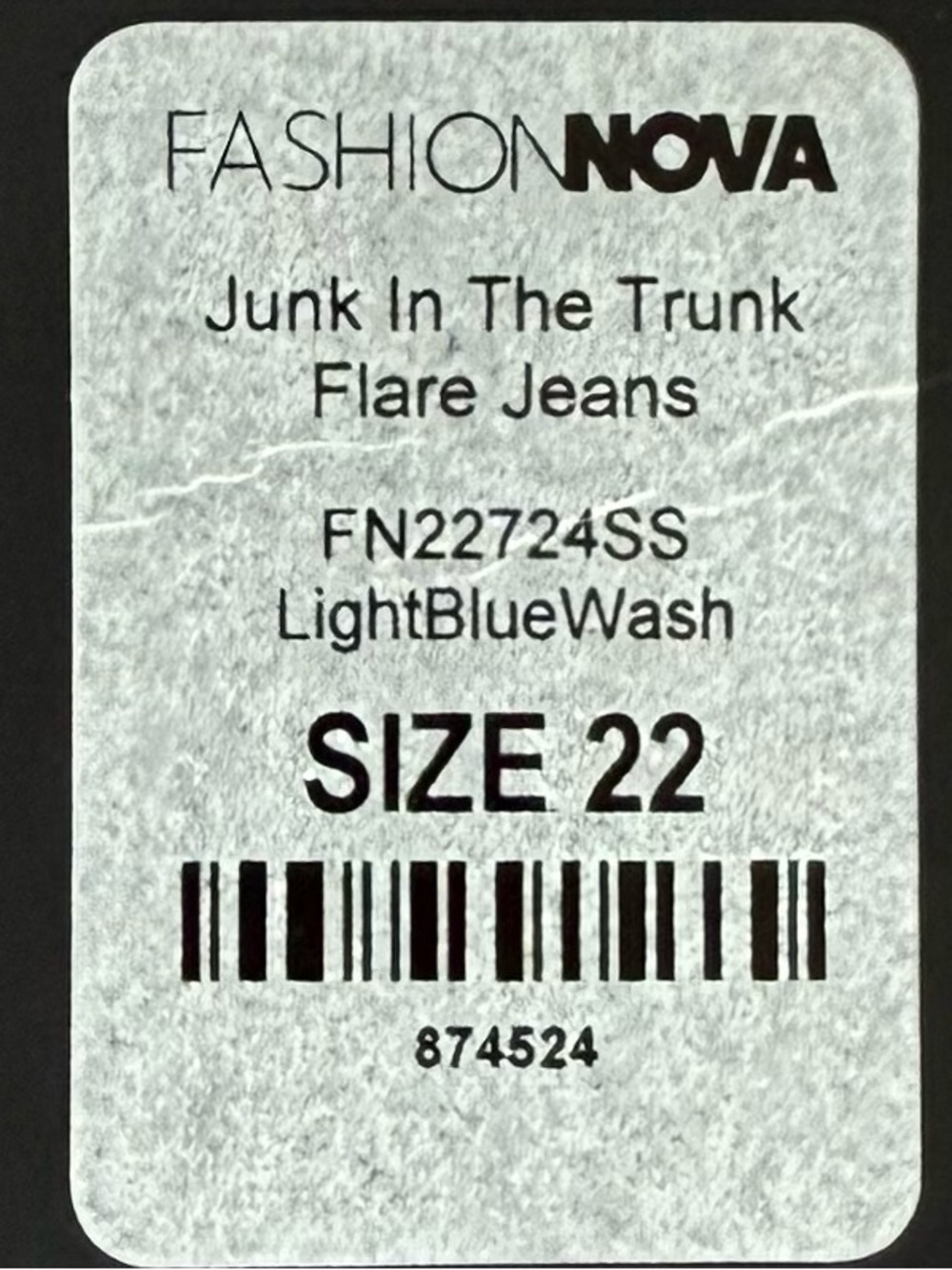 Fashion Nova Junk In The Trunk Light Wash Distressed Flare Jean Plus Size 22 NWT - Picture 14 of 16